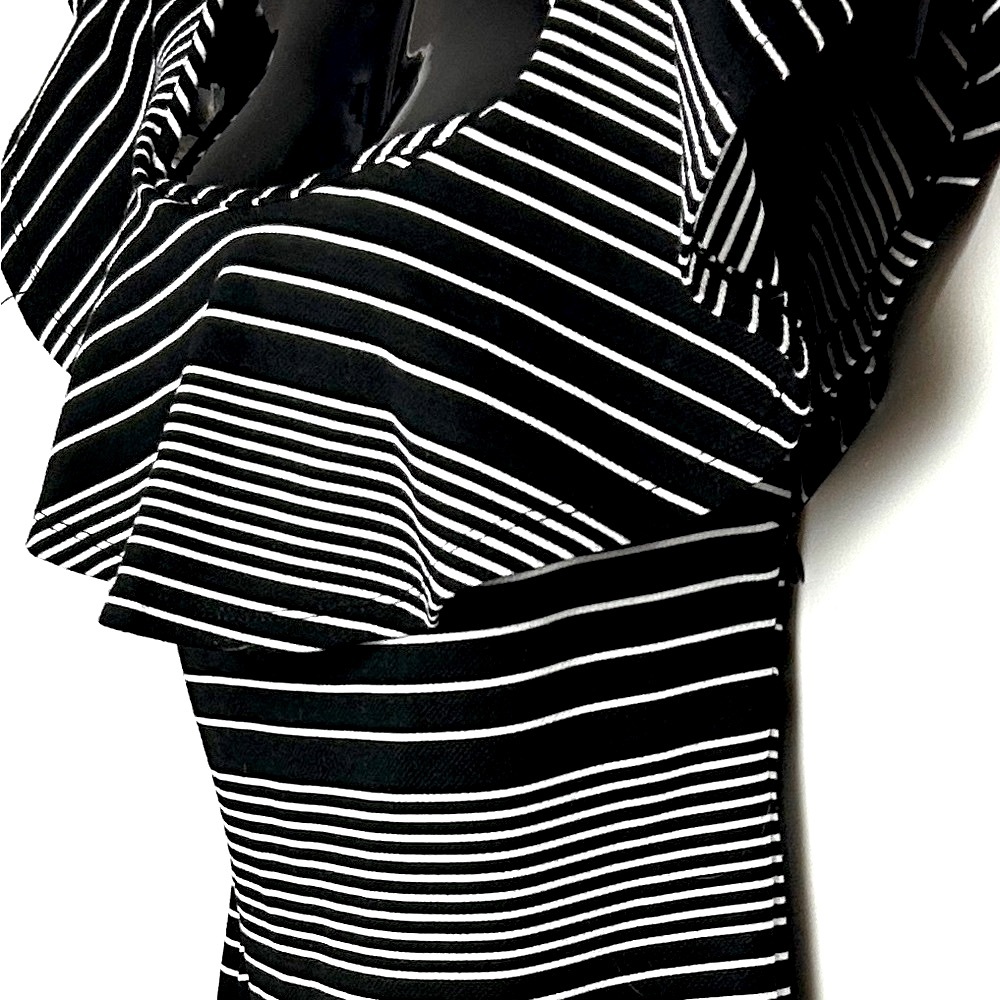 Couture Black and White Midi Dress NWOT - Picture 5 of 12